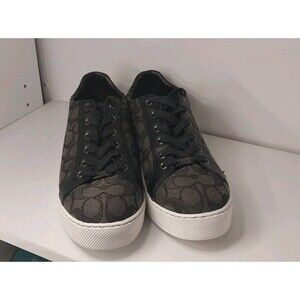 Coach Paddy Signature Logo Canvas Sneakers Size Woman's 8.5 B A01922 pre owned